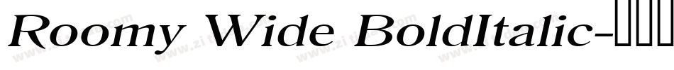 Roomy Wide BoldItalic字体转换